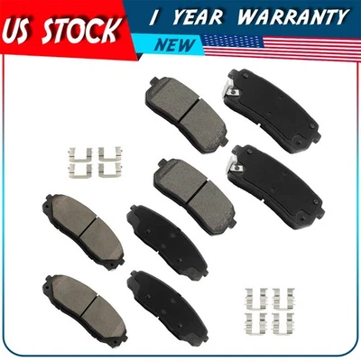 Kit de pastillas de freno delanteras + traseras de cerámica para Kia Sedona 2015 2016 2017 2018 2019 Foto 1 de 4