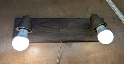 DE COLECCIÓN MEDIADOS DE SIGLO LÁMPARA MODERNA APLIQUE DE PARED CON CABLE ORO TENSIÓN POSTE LÁMPARA PIEZAS Foto 1 de 4