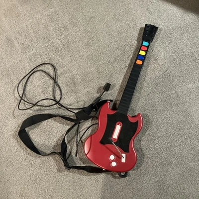 RedOctane SG Playstation 2 Guitar Hero Wired Controller Red PSLGH PS2 with Strap - Image 1 of 4