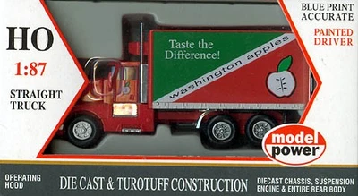 Model Power 32105 1:87 18’ Refrigerated Truck Washington Apples - Image 1 of 2
