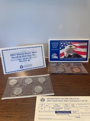 2003 Uncirculated Coin Set U.S Mint Original Packaging - Philadelphia Mint - Image 1 of 4