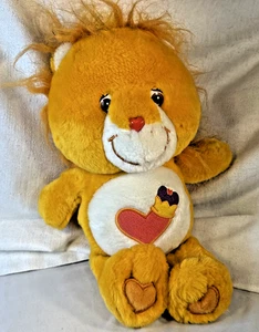Care Bear Cousins Brave Heart Löwe 13 Zoll orange Stofftier 2004-Herz mit Krone - Bild 1 von 7