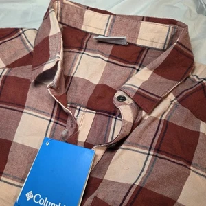 Columbia Aspen Lakes Flanellhemd Damen S kariert Langarm Knopfleiste Neu mit Etikett rosa - Bild 1 von 21