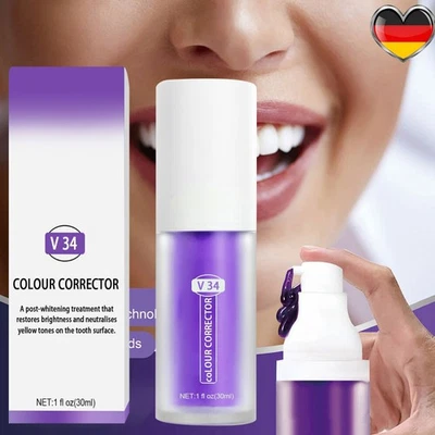 Purple Teeth Whitening Toothpaste V34 Colour Corrector Serum Toothpaste White Teeth - Image 1 of 4