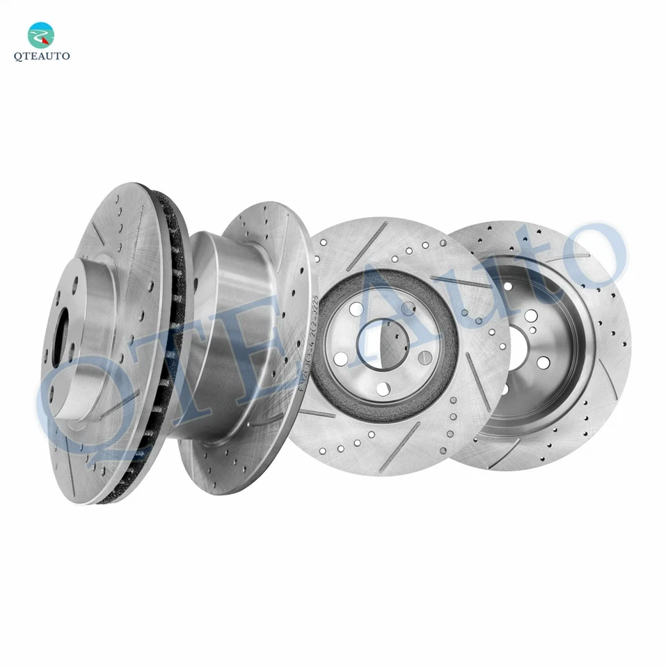 4 Front 275mm-Rear 269mm Drilled Slotted Brake Rotors For 2003-2006 Pontiac Vibe - Image 1 of 4