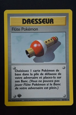 Pokémon TCG POKÉMON FLUTE 1ST EDITION FRENCH FLÛTE POKÉMON Base Set 86/102 NM - Image 1 of 2