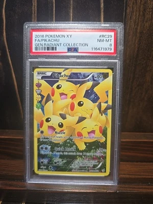 Pikachu Radiant Collection Full Art RC29/RC32 Psa 8 - Image 1 of 2