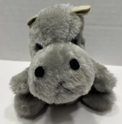 Vtg R Dakin Plush Gray Hippopotamus Hippo 5” Stuffed Animal Korea 1978 Nutshells - Image 1 of 4