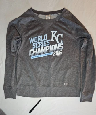 Kansas City Royals 2015 World Series Champions Under Armour Sweatshirt XL Loose - Image 1 of 4