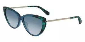NEW Longchamp LO637S 424 Crustal Blue & Green Sunglasses 56mm with Case - Picture 1 of 1