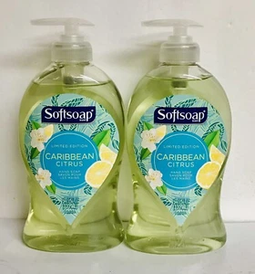 2 Bottles Softsoap ~ Limited Edition ~ Caribbean Citrus Hand Soap 11.25 oz Each - Picture 1 of 2