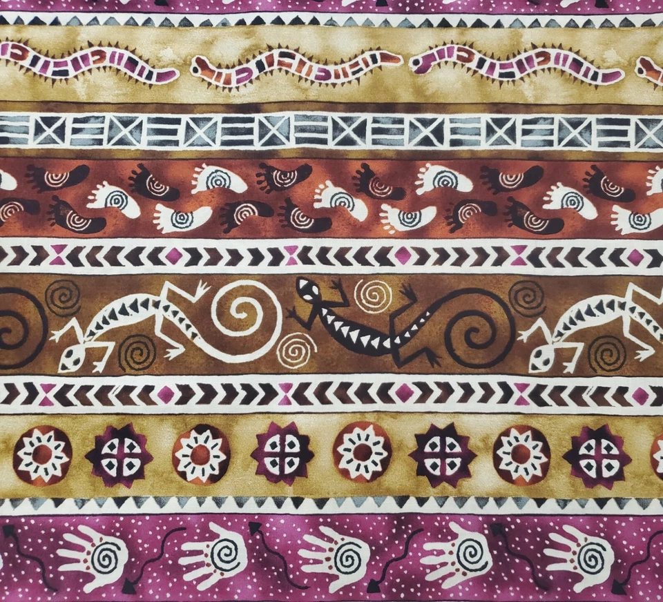 Michael Miller Aztec Petroglyph Stripe Cotton Quilt Fabric by the Yard - Image 1 of 1