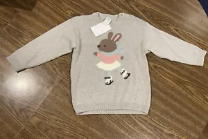 Baby Girls Jumper Winter Sweater Cute Bunny - Picture 1 of 3