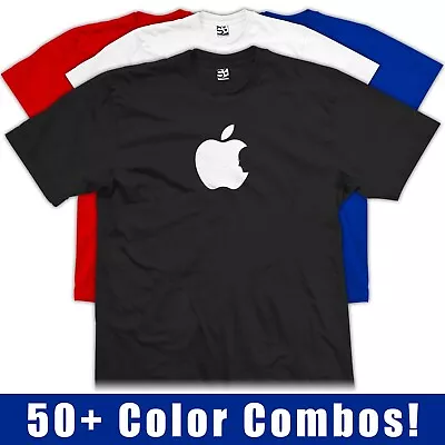 Youth Steve Jobs Tribute T-Shirt | Silhouette Apple Logo RIP Memorial Kids Tee - Image 1 of 2