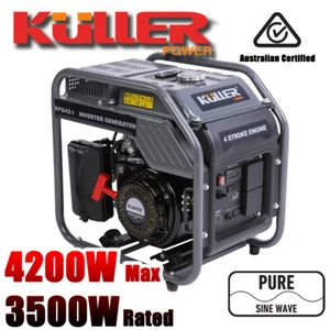 KULLER 4.2kVa Max/3.5kVa Rate Petrol Inveter Power Generator Pure Sine Wave - Picture 1 of 11