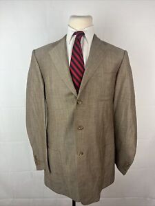 Ermenegildo Zegna Men's Brown Textured Wool Blend Blazer 42L $2,195