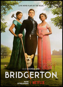 Bridgerton 1-page print ad 2022 Netflix series Jonathan Bailey, Simone Ashley