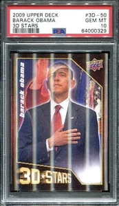 Upper Deck President Barack Obama 2009 estrellas 3D #3D-50 PSA 10 gemas como nuevo *pop 6 - Imagen 1 de 3