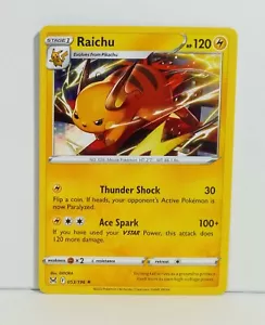 Raichu Pokemon TCG Sword & Shield Lost Origin Card 053/196 2022 Rare - Picture 1 of 3