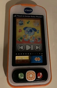 VTech Touch and Swipe Baby Phone Kids Cellphone Toy Touchscreen - Orange works - Picture 1 of 4