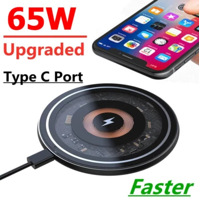 Wireless Fast Charger Charging Pad Dock For Samsung Galaxy Apple iPhone - Image 1 of 4