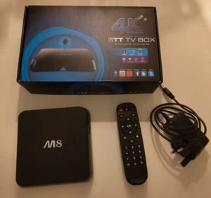 OTT M8 4K TV Streaming Box with Remote & Power Supply | Tested & Working - Picture 1 of 6