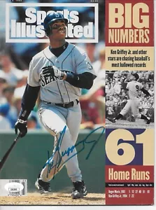 SEATTLE MARINERS KEN GRIFFEY JR SIGNED SPORTS ILLUSTRATED 61 1994 JSA COA - Picture 1 of 2