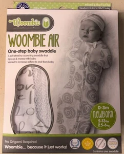 Woombie Air - One-step Baby Swaddle - White/Grey - Picture 1 of 3