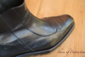 Oliver Sweeney Black Leather Zip Up Boots Shoes UK 7 US 8 EU 41 - Picture 1 of 12