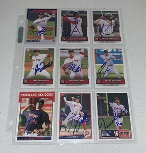 36x SIGNED Portland Pawtucket Salem MILB Baseball Cards Auto Lot Boston Red Sox - Picture 1 of 4