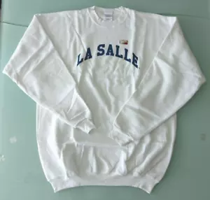 NCAA La Salle Explorers Crew Neck Sweatshirt XL Tall White New - Picture 1 of 4