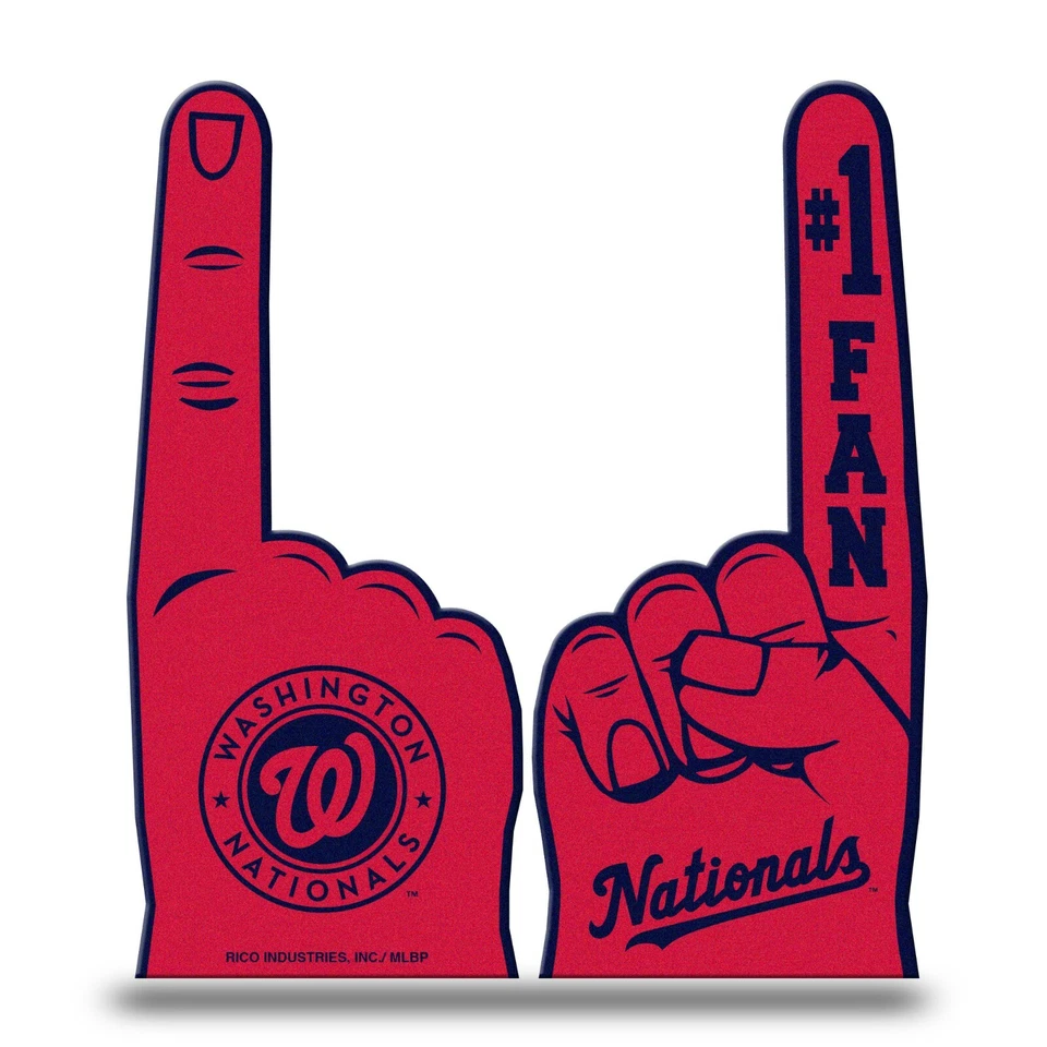 Washington Nationals #1 Foam Fingers Hand fits inside. Printed Both Sides  #A138 - Image 1 of 1