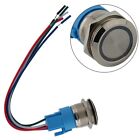 12V DC On Off Stainless Steel LED Self Locking Switch for Quick Installation
