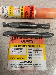 NEW- HIGH SPEED 15/32 END MILL 2PC - Picture 1 of 1