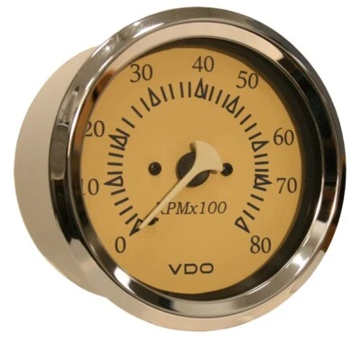VDO Allentare Teak 8000RPM 3-3/8" 85mm Outboard Tachometer 333-12283 - Image 1 of 2