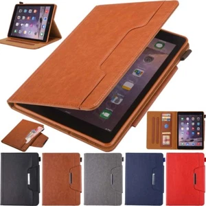 For iPad 7th 6th 5th Generation Mini Air Business Smart Stand Leather Case Cover - Picture 1 of 77