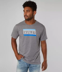 Hurley Men's T-Shirt Infinity Soft Grey Heather Premium Fabric Short Sleeve Tee - Picture 1 of 4
