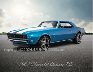 Chevrolet Camaro RS 1967 Muscle Car Hot Rod Man Cave impresión fotográfica de 8,5"x11" - Imagen 1 de 1