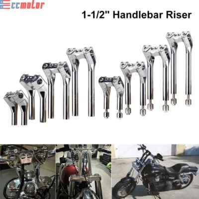 Club Style 1-1/2" Pullback Handlebar Riser For Harley Softail Dyna Sportster 883 - Image 1 of 4