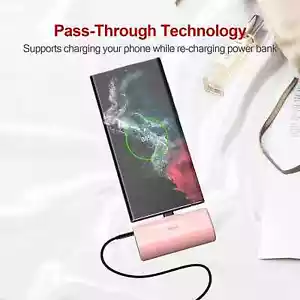 iWALK Samsung Galaxy S24 S23 Series, LG - Power bank ricarica rapida - USB-C rosa - Foto 1 di 7