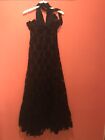 Ladies Black Size 12  Dress Devore 1930s Peakys Bright & Beautiful Palm NWT 