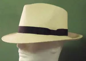 SOMBRERO FEDORA PAJA STETSON RETRO GENUINO PANAMÁ - Imagen 1 de 3
