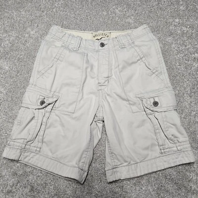 Hollister California Cargo Shorts Mens 30 Beige Khaki Button Fly Heavy Cotton - Image 1 of 4
