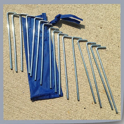 Комплект из 16 деталей навесов для кемпинга палатки из сплава металла 7 дюймов колышки для улицы беседки - Изображение 1 из 2