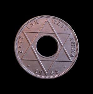 BRITISH WEST AFRICA 1/10 PENNY 1944 KM 20 #1916# - Picture 1 of 2