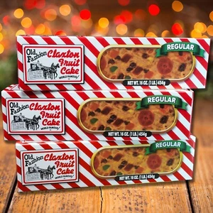 Claxton Fruit Cake - 3-1 Lb. "Three-Gift Pack" - Regular Recipe In Gift Cartons - Picture 1 of 6