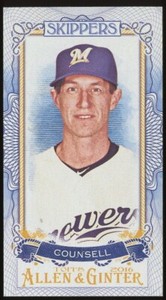 CRAIG COUNSELL 2016 Topps Allen & Ginter SKIPPERS Mini S-6 - Brewers SP