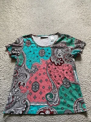 Camiseta manga corta lentejuelas cachemira primera edición mujer multicolor talla M Foto 1 de 4