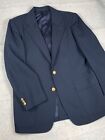 VTG Mens Blazer Sport coat Jacket Union Made USA 42R ? Navy Blue Gold Button