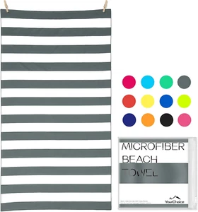 Microfiber Quick Dry Sand-Free Beach Towel for Adults & Kids (67X35 Inch, 60X30 - Picture 1 of 7